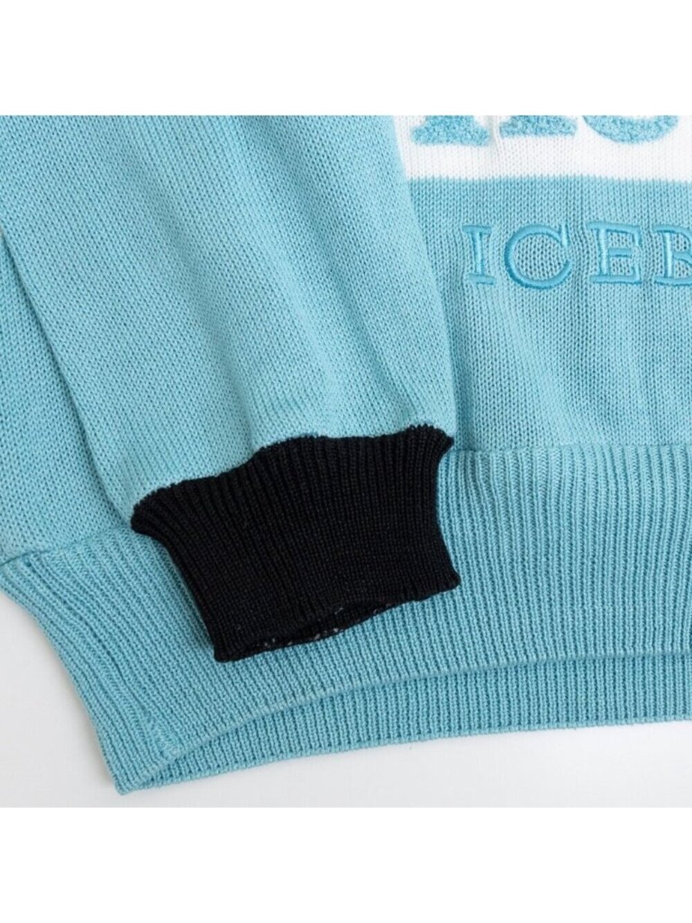 Vintage Iceberg Felix The Cat Knit Sweater Blue White Cartoon Italy Rare S - Picture 9 of 14